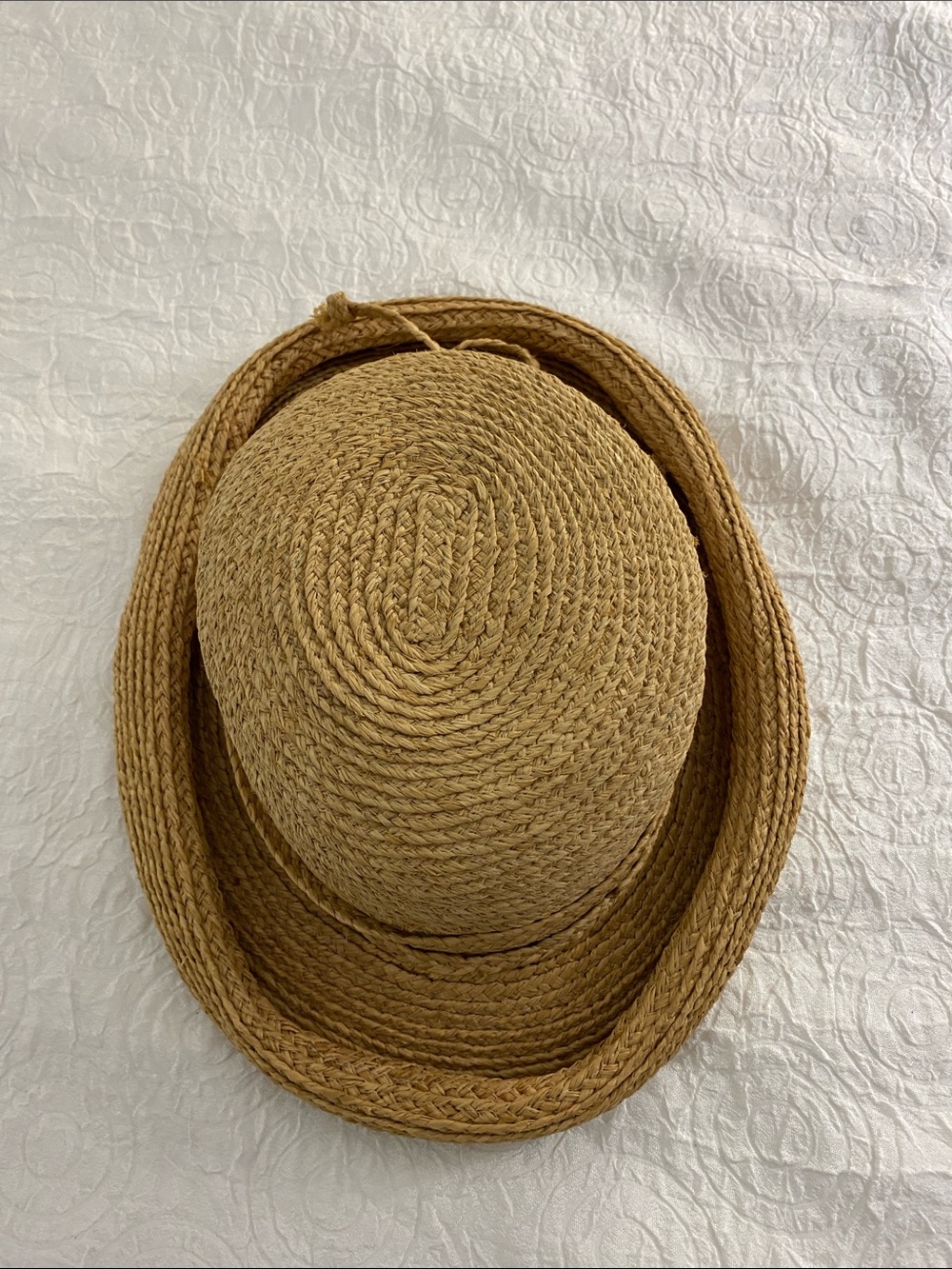 Packable Straw Sun Hat in Tan
